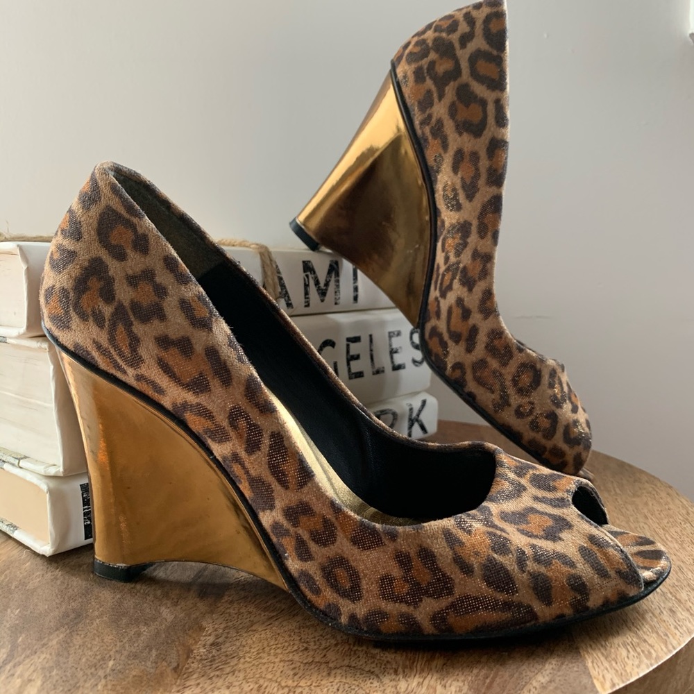 Stuart Weitzman Cheetah Print Wedges - image 2